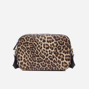 Borsa donna tracolla con zip sopra Liu Jo Cirry Maculato Naturale