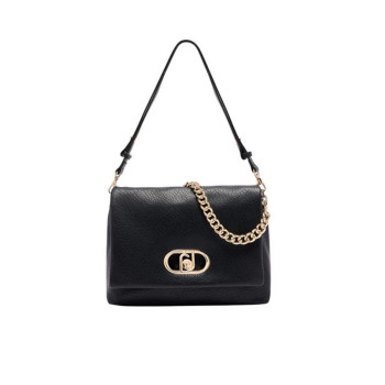 Borsa donna tracolla con catenella + tracolla normale Liu Jo Lapuffy Nero
