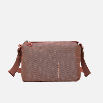 Borsa donna tracolla con zip sopra Mandarina Duck MD 20 Pecan Nut