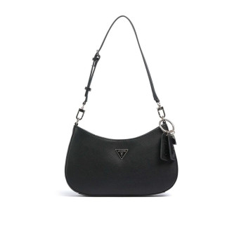 Borsa donna tracolla mezzaluna Guess Noelle Black