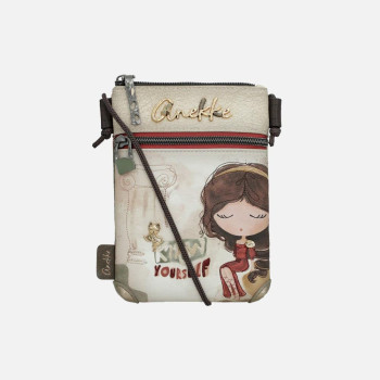 Borsa donna tracolla con zip sopra mini Anekke Muse Multicolor