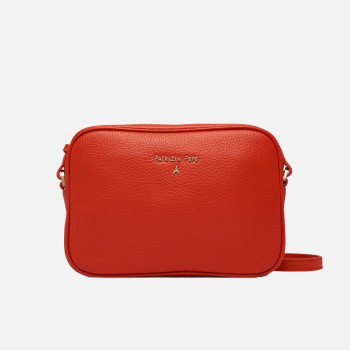 Borsa donna tracolla con zip sopra Patrizia Pepe Deep Orange