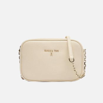 Borsa Donna tracolla con zip superiore Patrizia Pepe Wooly White
