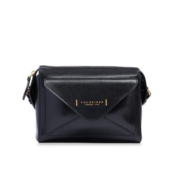 Borsa donna tracolla con tasca davanti The Bridge Frida Nero/Oro
