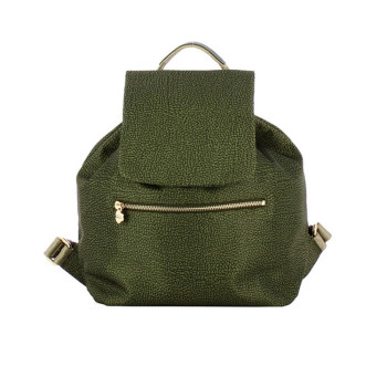 Borsa donna zainetto chiusura con patta Borbonese Alloro