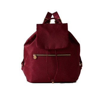 Borsa donna zainetto chiusura con patta Borbonese Merlot