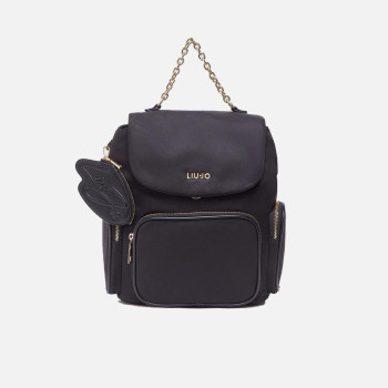 Borsa donna zainetto chiusura con patta Liu Jo Achala Nero