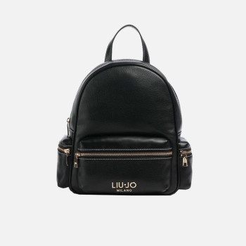 Borsa donna zainetto chiusura zip stondato Liu Jo Evrim Nero