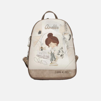 Borsa donna zainetto chiusura zip stondato Anekke Sophia Multicolor