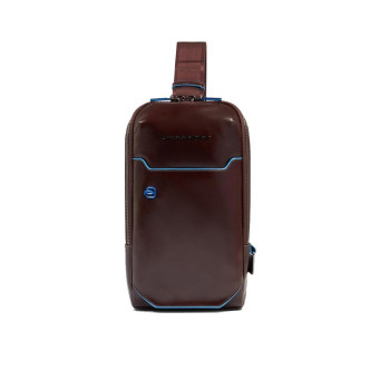 Borsello monospalla personalizzabile Piquadro Blue Square Mogano