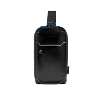 Borsello monospalla personalizzabile Piquadro Blue Square Nero