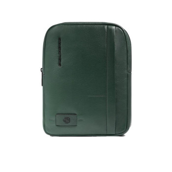 Borsello tozzo con tasca anteriore medio Piquadro Verde