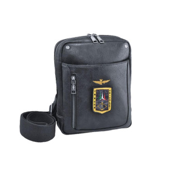 Borsello Tozzo Medio Pilot Aeronautica Militare Antracite  Valigeria.it