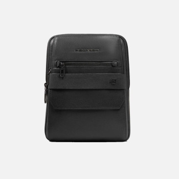 Borsello tozzo con tasca davanti medio porta ipad Piquadro Solm Nero