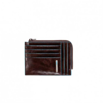 Portafoglio Uomo Piquadro | portamonete documenti e carte di credito | Linea Blue Square | PU1243B2-testa moro (valigeria)