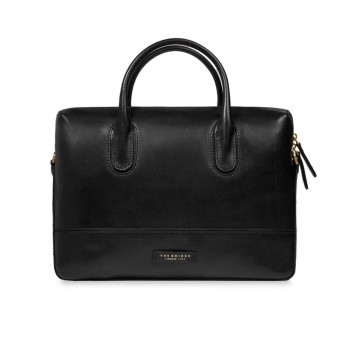 Cartella in pelle 2 manici da lavoro The Bridge Nero/Oro