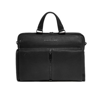 Cartella in Pelle Porta Computer 15.6 Piquadro Nero  Valigeria.it