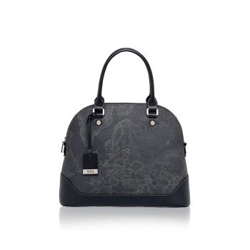Borsa Donna Bugatti 2 Manici Chiusura con Zip | Alviero Martini 1^Classe Geo Black | CD07764260001-Black