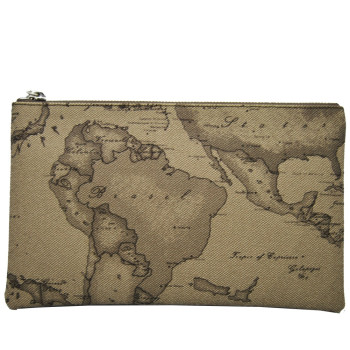 Trousse Rettangolare Bustina | Alviero Martini 1^ Classe Geo Tortora | CM00361300590-Tortora