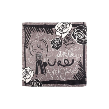 Foulard classico quadrato Anekke Real Negro