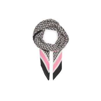 Foulard Grande con Logo Nadie Liu Jo Nero  Valigeria.it