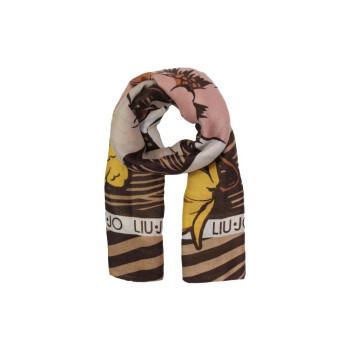 Foulard Grande Zebra e Flower Liu Jo Cammello Valigeria.it