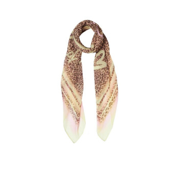 Foulard maxi logo leopard 120x120 Liu Jo 2A5044T030010618-Pale Yellow Valigeria-it