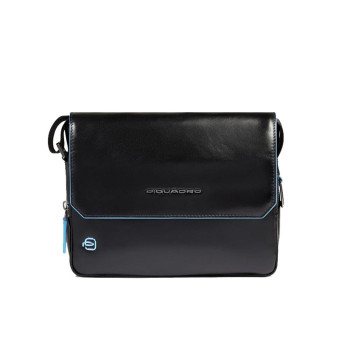 Messenger con patta porta computer Piquadro Blue Square Nero