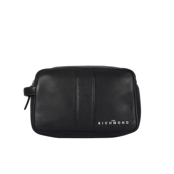 Necessaire Doppia Zip Con Manico John Richmond Black  Valigeria.it
