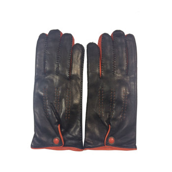 Guanti Uomo con interno in Lana Cashmere | Pennino Gloves | PG37/138,5-Nero