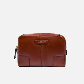Pochette da polso piatta The Bridge Vespucci Marrone/Oro