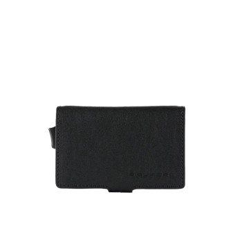 Porta Carte Credito Doppio Black Square Nero  Valigeria.it