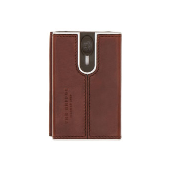 Porta Carte Credito Doppio The Bridge Story Uomo Marrone 014890011A  Valigeria.it
