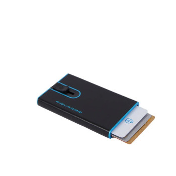 Porta Carte Credito emplice Blue Square Piquadro Nero  Valigeria.it