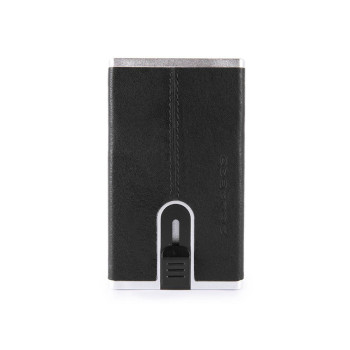 Porta Carte Credito Piquadro Black Square PP4825B3R  Valigeria.it