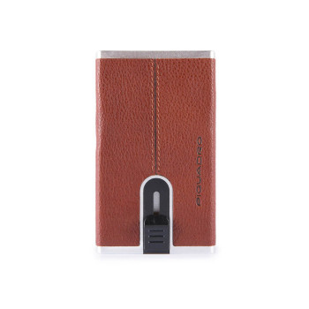 Porta Carte Credito Piquadro Black Square PP4891B3R  Valigeria.it