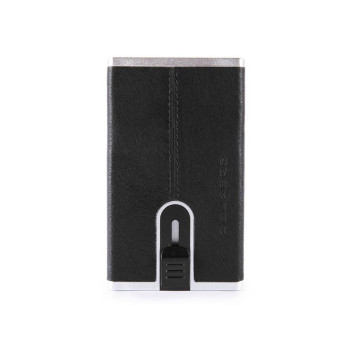 Porta Carte Credito Piquadro Black Square PP4891B3R  Valigeria.it