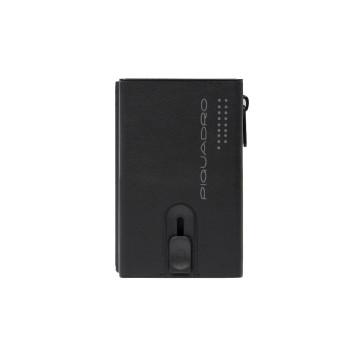Porta carte di credito metal case doppio Rfid Piquadro Urban Nero