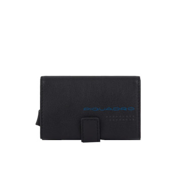 Porta Carte di Credito Semplice Urban Piquadro NeroGrigio  Valigeria.it