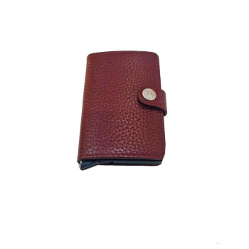 Porta carte di credito metal case slide A.G. Spalding & Bros. Bordeaux