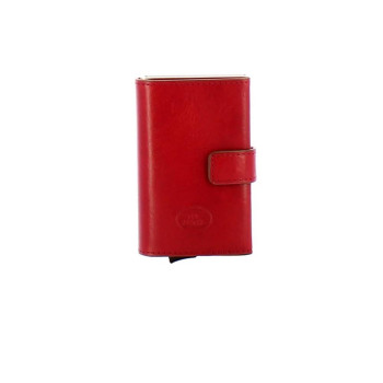 Porta carte di credito metal case The Birdge Rosso Ribes/Oro