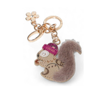 Porta Chiavi Ciondolo Scogliattolo Liu Jo Tortora Chiaro  Valigeria.it