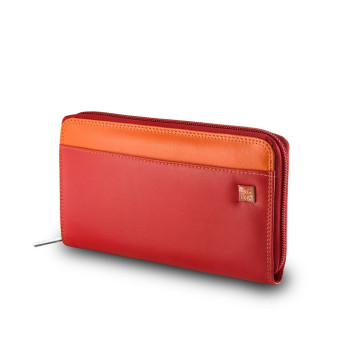 Portafoglio Donna Orizzontale Grande | Dudubags Mauritius Colorful | 534276-Rosso