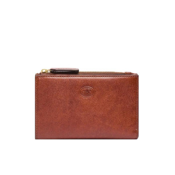 Portafoglio donna cerniera con patta The Bridge Marrone/Oro