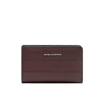 Portafoglio donna con porta monete Piquadro Bordeau