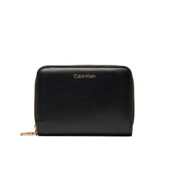 Portafoglio donna cerniera semplice medio Calvin Klein Black