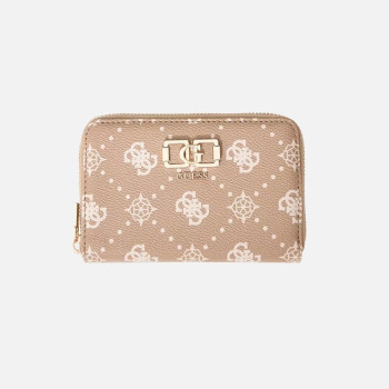 Portafoglio donna cerniera semplice medio Guess Emilie Biscotti Logo
