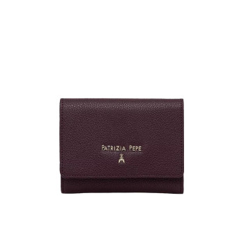 Portafoglio donna cerniera con patta medio Patrizia Pepe Purple Red