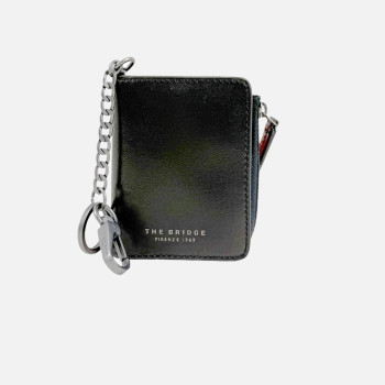Portafoglio uomo con catena The Bridge Lupo Nero/Rutenio