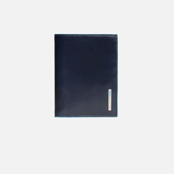 Portafoglio Uomo verticale con scomparti per banconote, carte di credito e documenti | Piquadro Blue Square | PU1393B2-Blu2